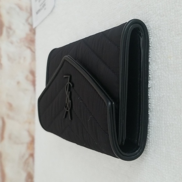 New Saint Laurent Cassandra Small YSL Envelope Nylon Wallet - Picture 6 of 13